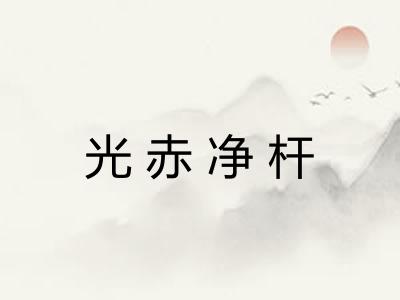 光赤净杆