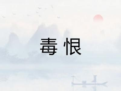 毒恨