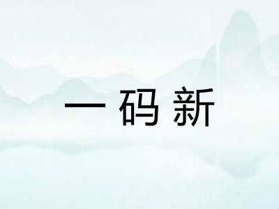 一码新