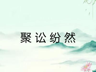 聚讼纷然