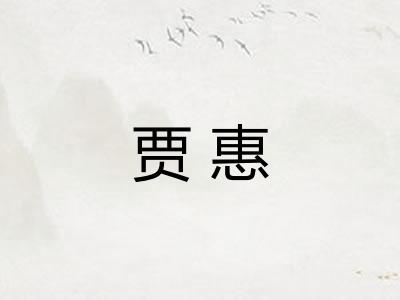贾惠 贾惠