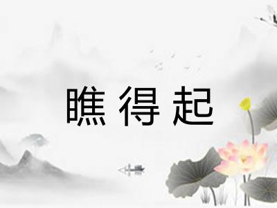 瞧得起
