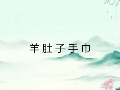 羊肚子手巾