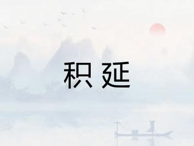 积延