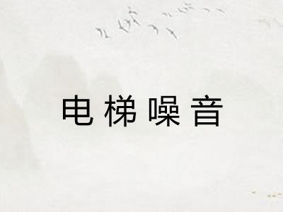 电梯噪音