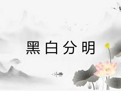 黑白分明