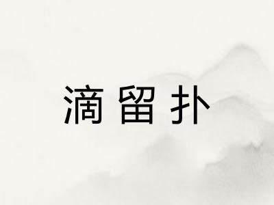 滴留扑