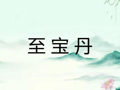 至宝丹