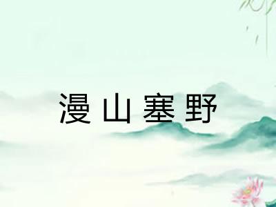 漫山塞野