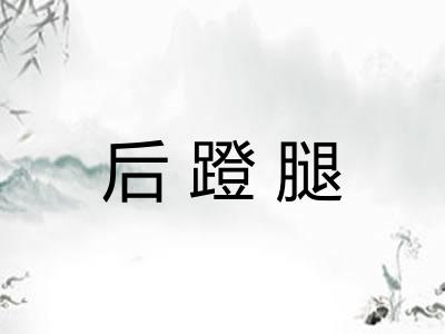 后蹬腿