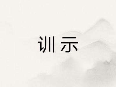 训示
