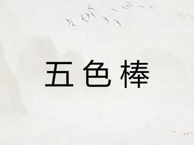 五色棒 五色棒