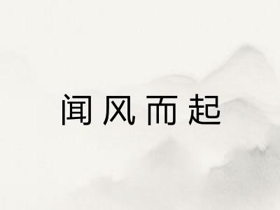 闻风而起