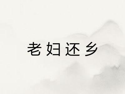 老妇还乡