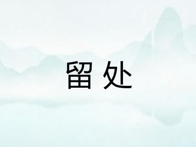 留处