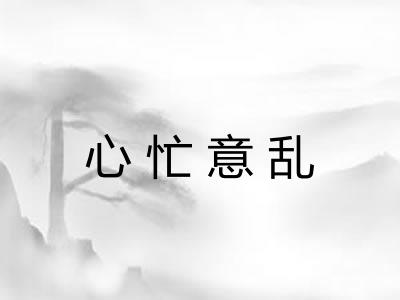 心忙意乱