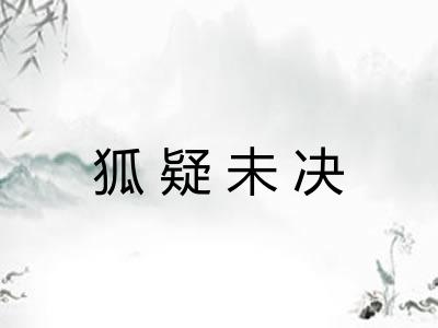 狐疑未决