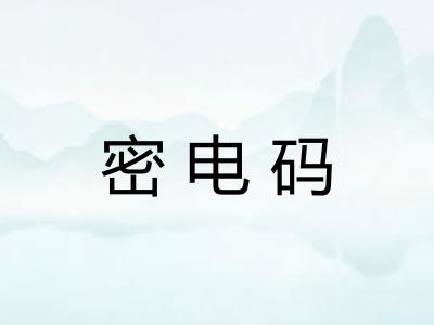 密电码