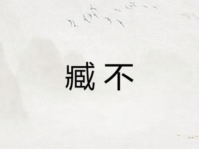 臧不