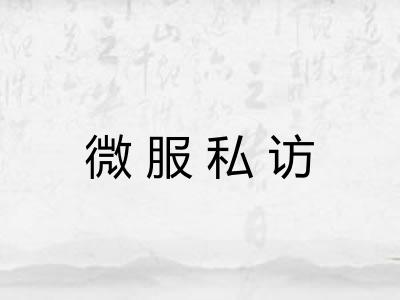 微服私访