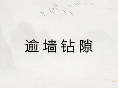 逾墙钻隙