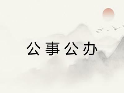 公事公办