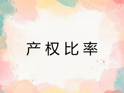 产权比率