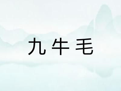 九牛毛