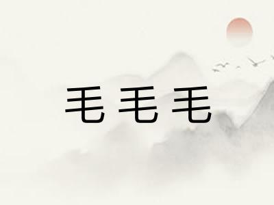 毛毛毛