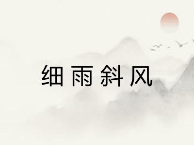 细雨斜风