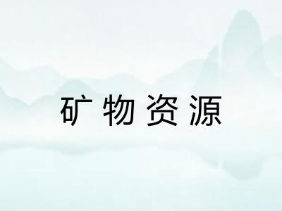 矿物资源