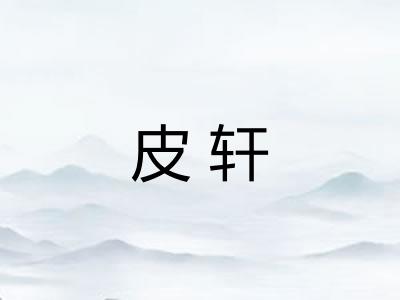皮轩