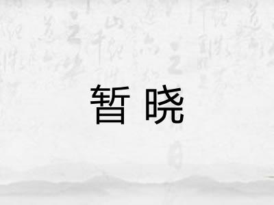 暂晓