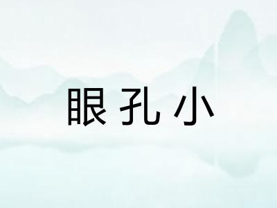 眼孔小