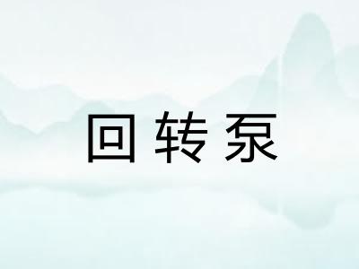 回转泵