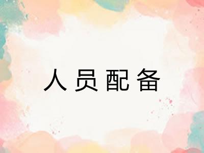 人员配备