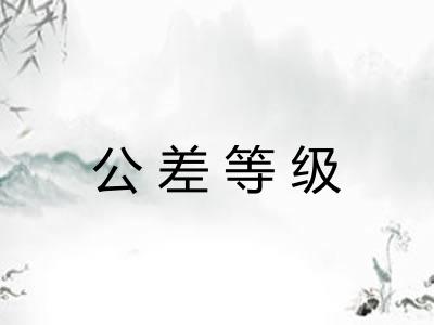 公差等级