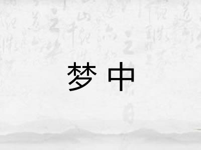 梦中