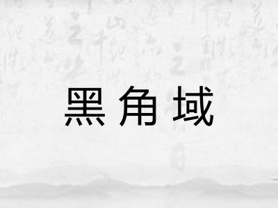 黑角域