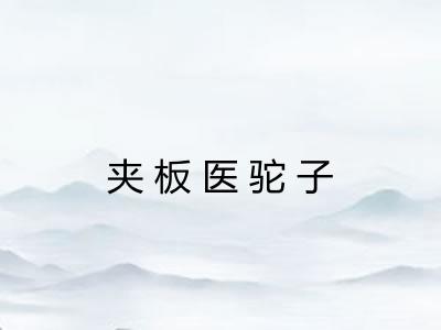 夹板医驼子