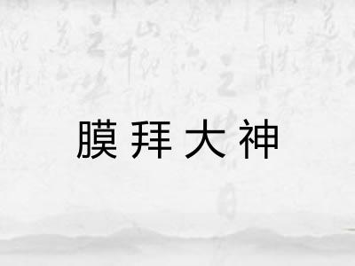 膜拜大神