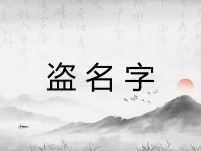 盗名字