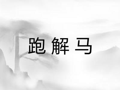 跑解马