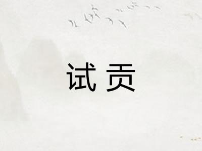 试贡