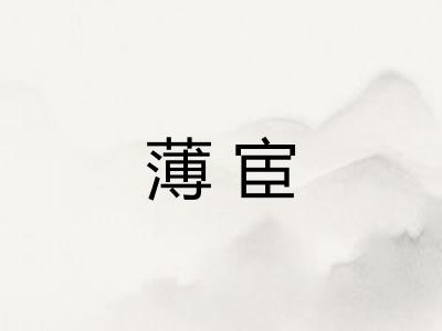 薄宦