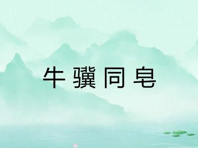 牛骥同皂