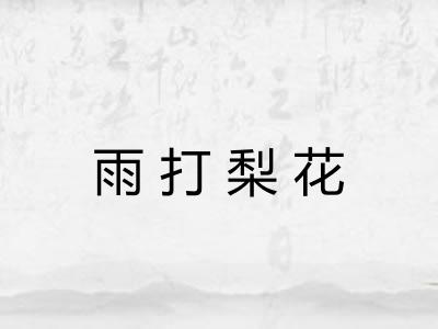 雨打梨花