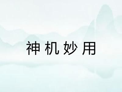 神机妙用 神机妙用