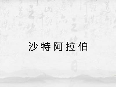沙特阿拉伯