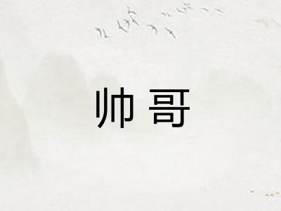 帅哥